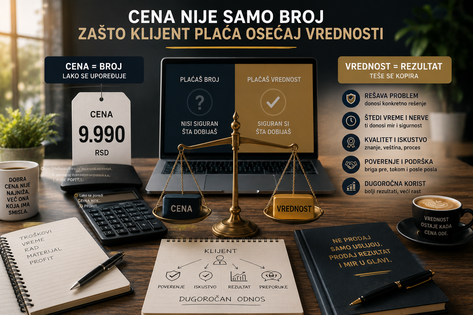 Cena nije samo broj: zašto klijent plaća osećaj vrednosti